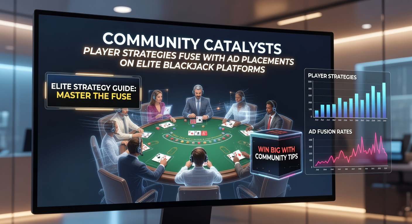 Spieler teilen Strategien in einer dynamischen Community auf einer Blackjack-Plattform, während Werbeelemente nahtlos integriert sind