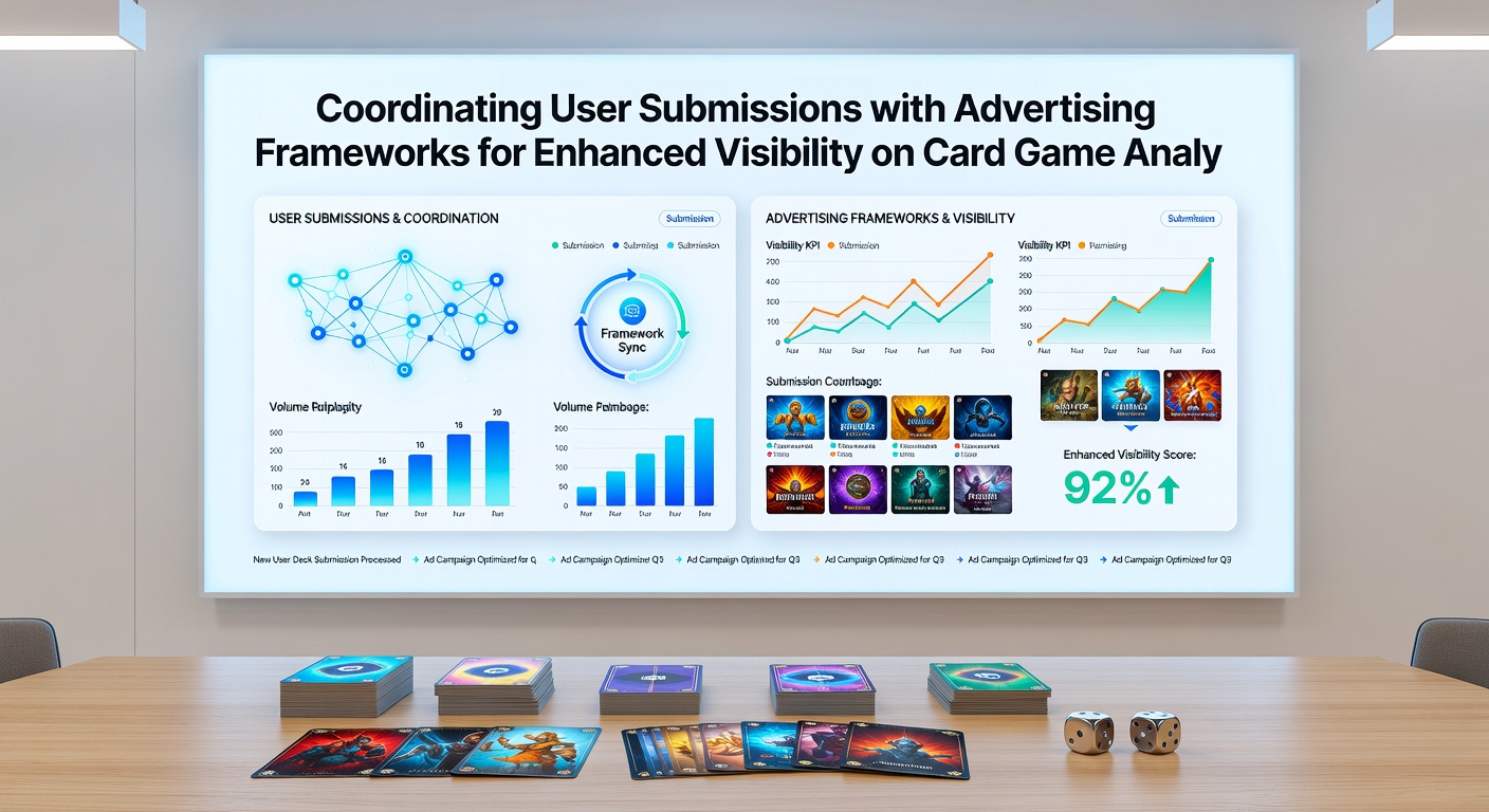 Beispiel für dynamische Werbeplatzierung neben nutzergenerierten Analysen auf einer Kartenspiel-Plattform