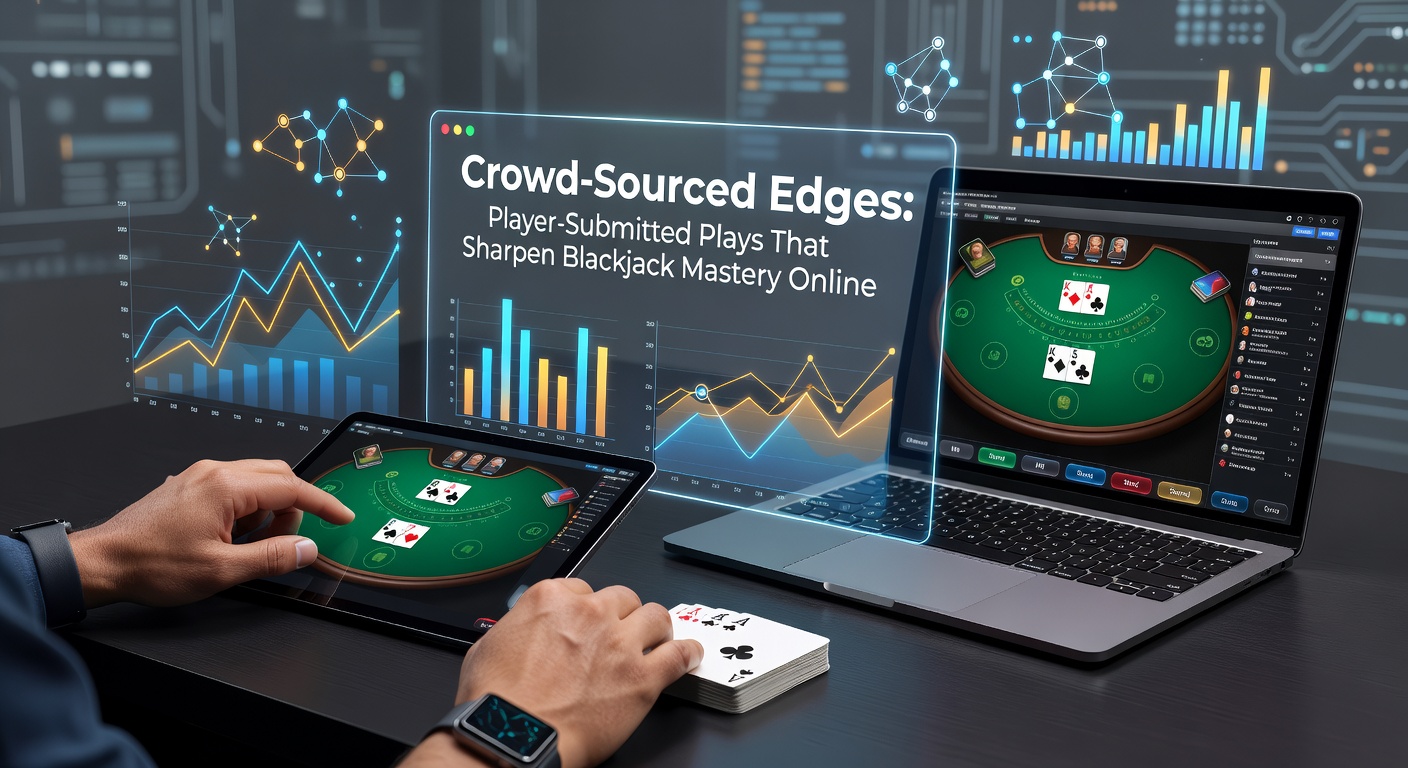 Spieler teilen Strategien in einer Online-Blackjack-Community, während Karten auf dem Tisch analysiert werden